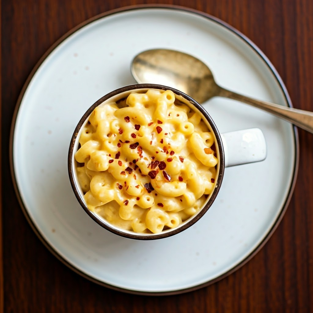 Microwave Mug Mac & Cheese with a Kick