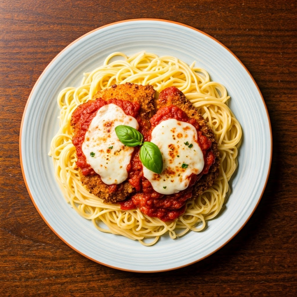 Chicken Parmesan with Angel Hair Pasta