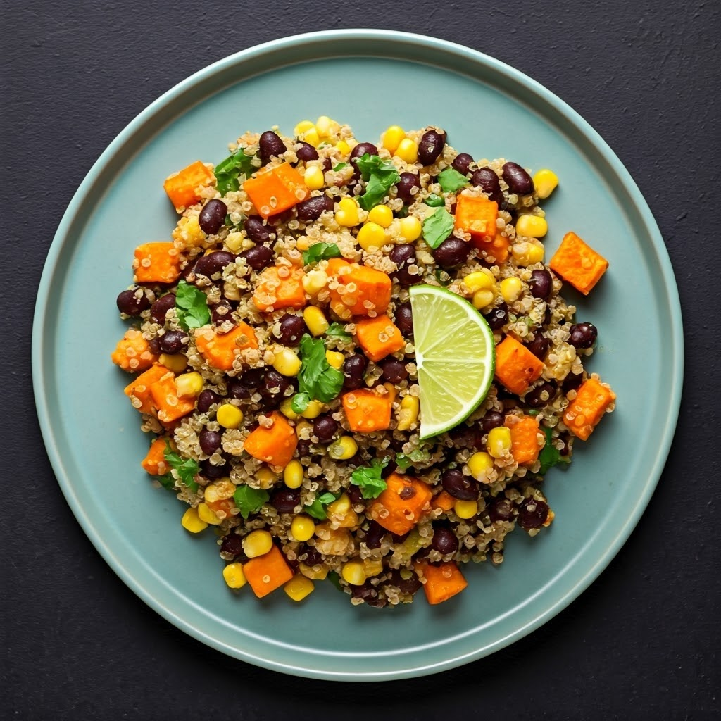 Quinoa Salad with Roasted Sweet Potato