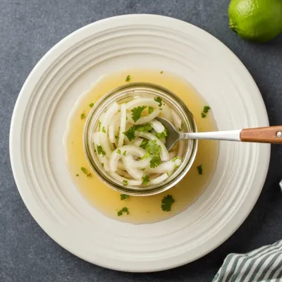 Yucatan-style Lime Pickled White Onions