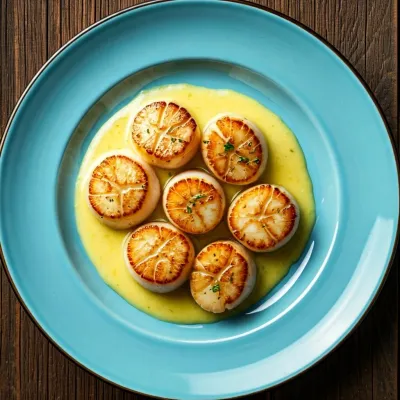 Pan-seared Scallops with Lemon-butter Sauce