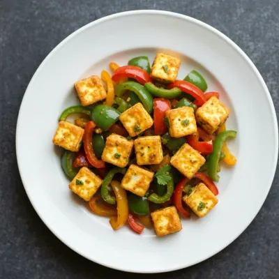 Hariyali Paneer and Bell Pepper Stir-fry