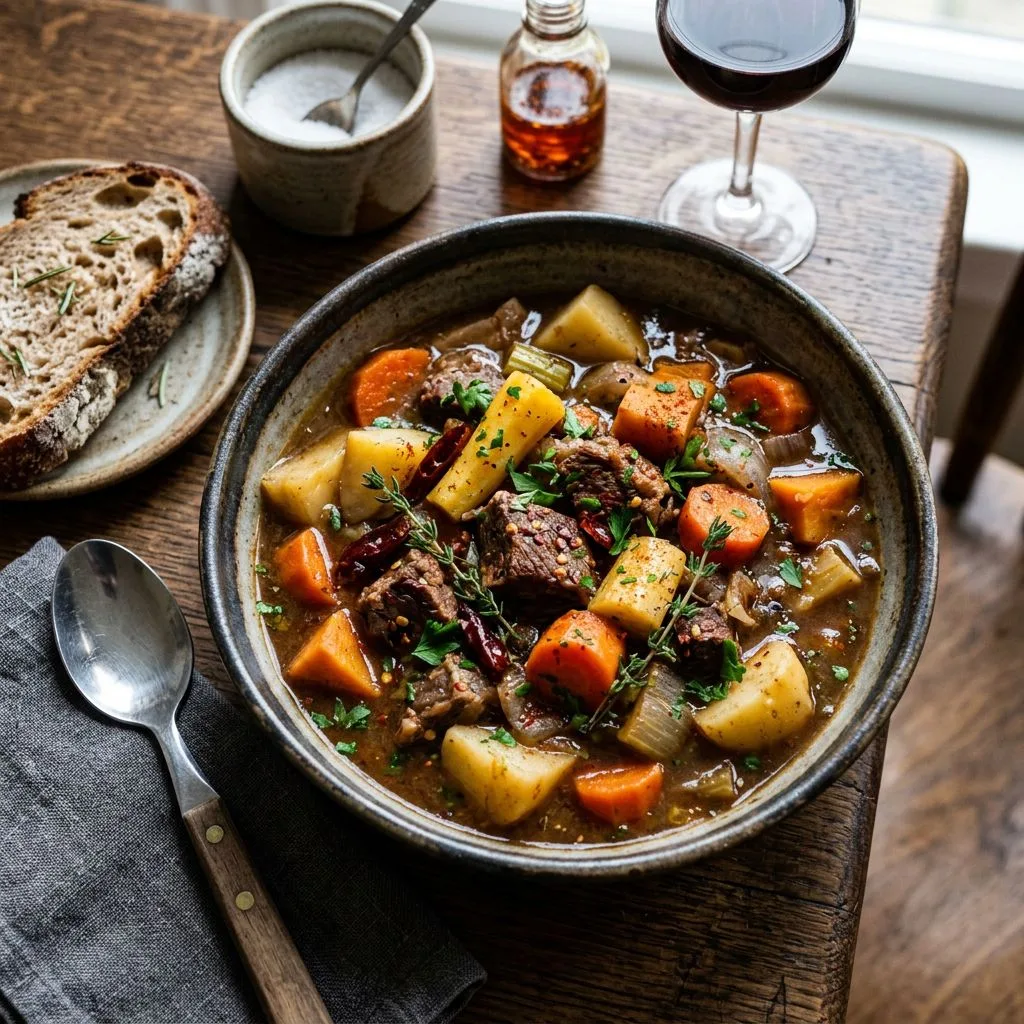 Spicy Winter Beef & Root Vegetable Stew