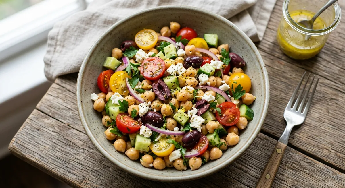 Mediterranean Chickpea Salad Jar