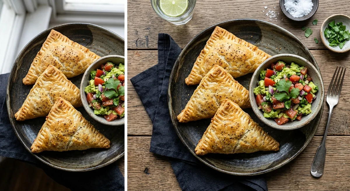 Spiced Potato and Capsicum Hand Pies with Fresh Tomato-avocado Relish