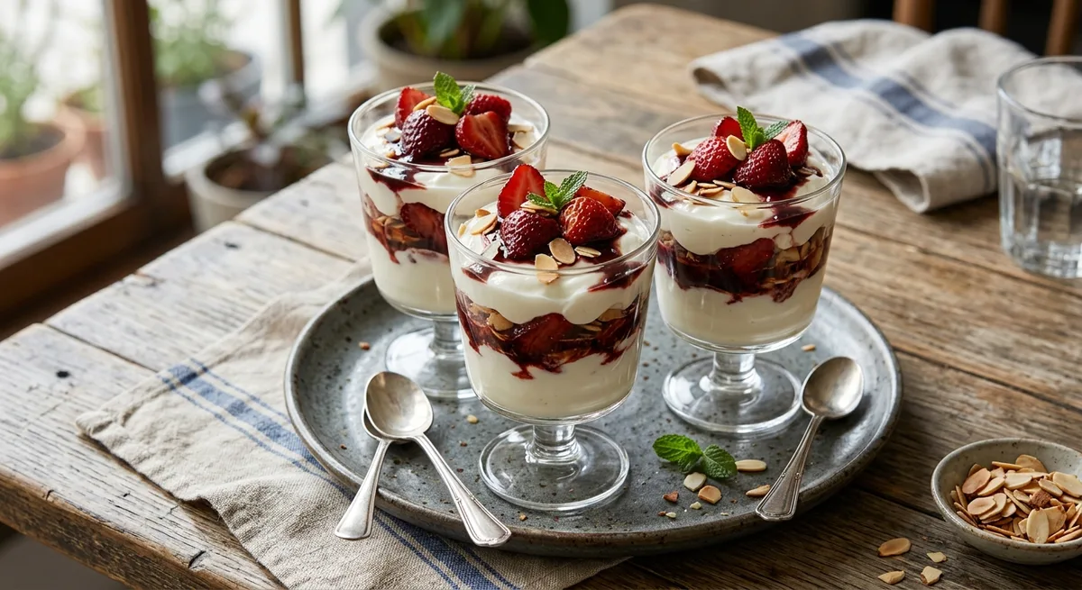 Roasted Strawberry Yogurt Parfaits