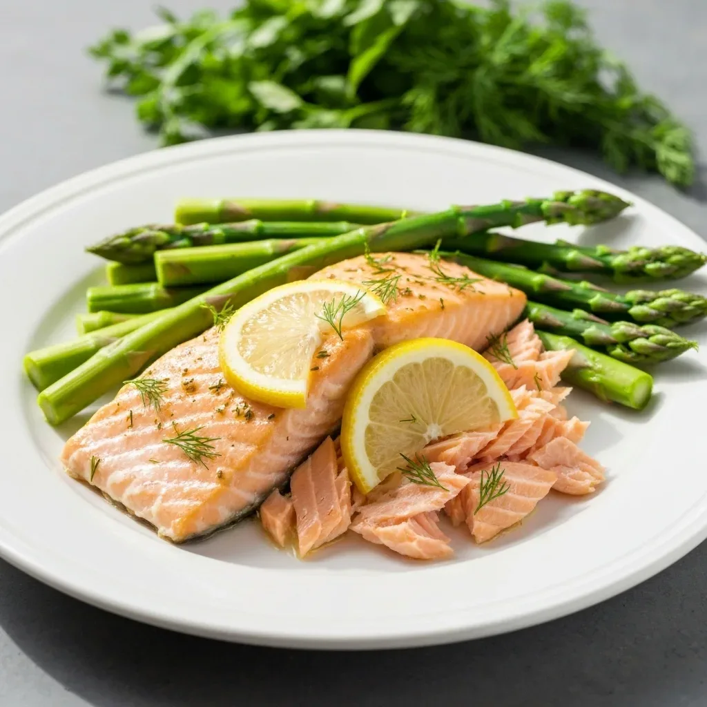 Lemon Herb Baked Salmon with Asparagus