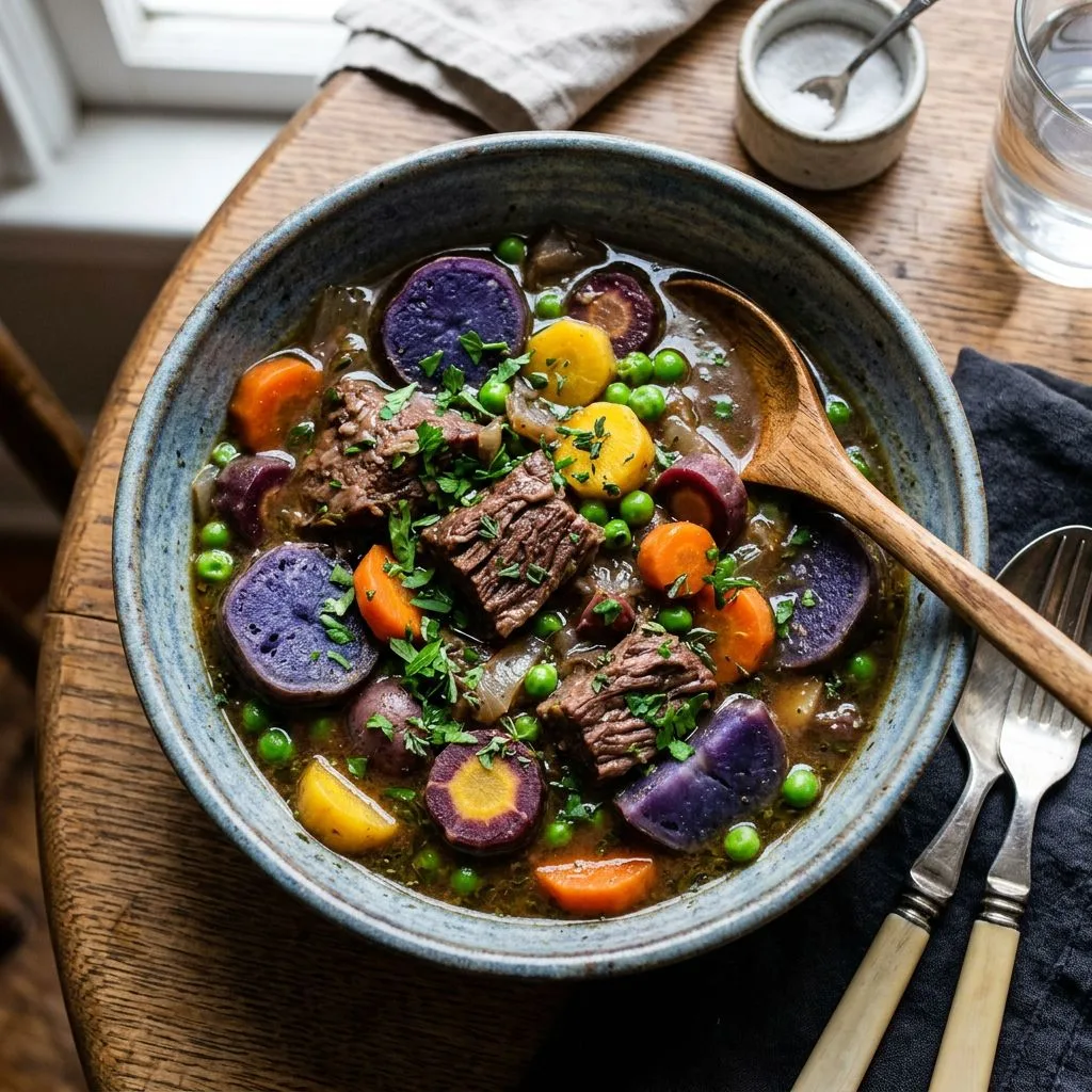 Braised Beef and Jewel-Toned Root Vegetables