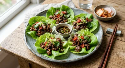 Korean-inspired Beef Lettuce Wraps