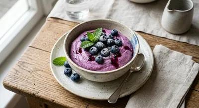 Mousse Leggera Di Confettura Ai Mirtilli