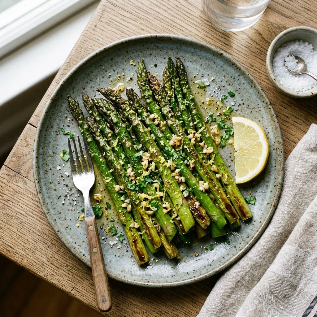 Garlic Lemon Roasted Asparagus