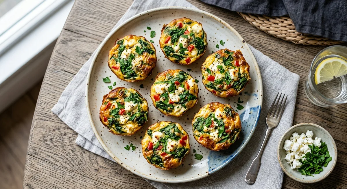 Savory Spinach and Feta Egg Muffins