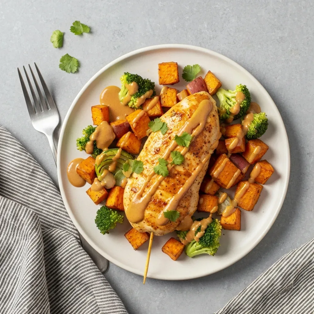 Spicy Peanut Chicken and Vegetables
