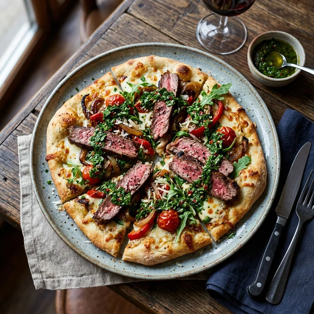 Chimichurri Steak Flatbread
