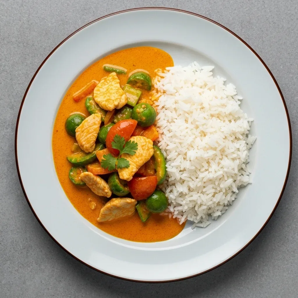 Thai Red Curry with Chicken and Jasmine Rice