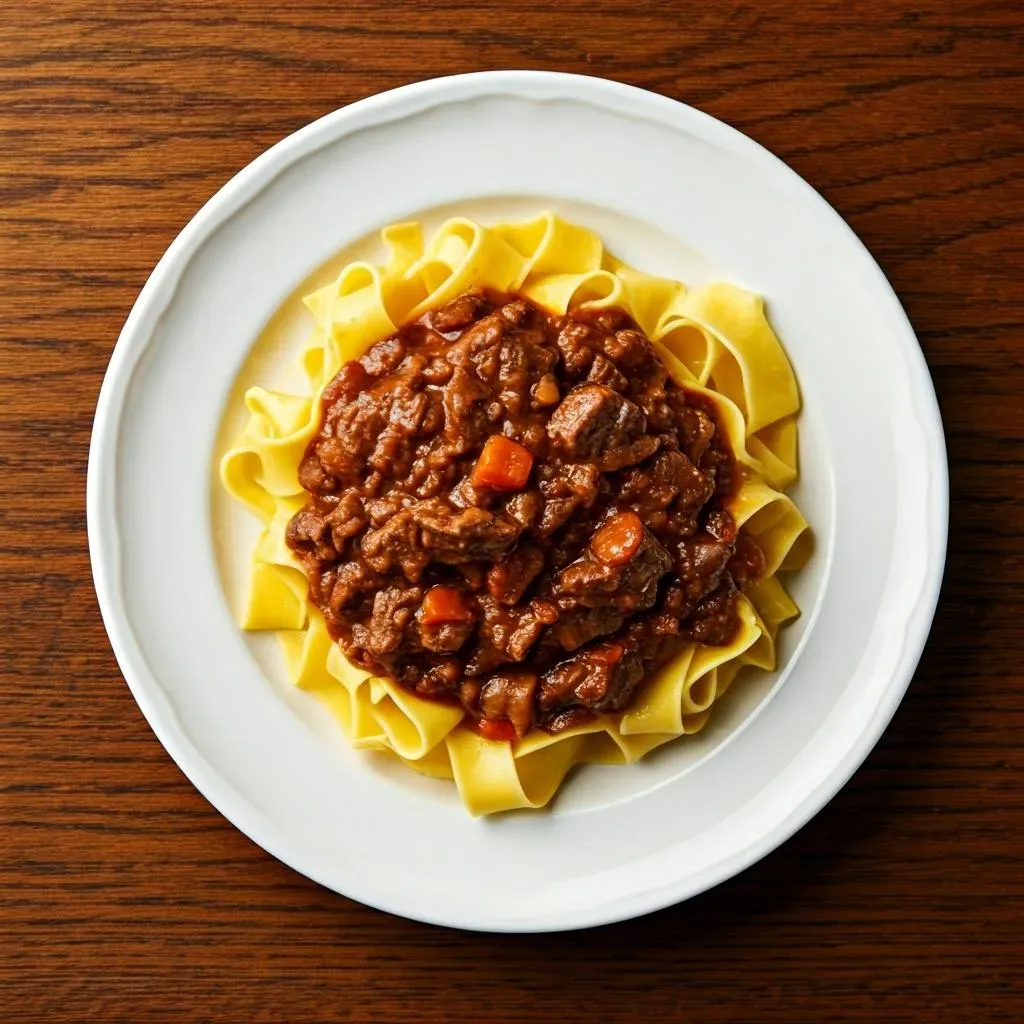 Slow-Cooked Beef Ragu with Pappardelle