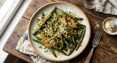 Garlic Parmesan Roasted Green Beans