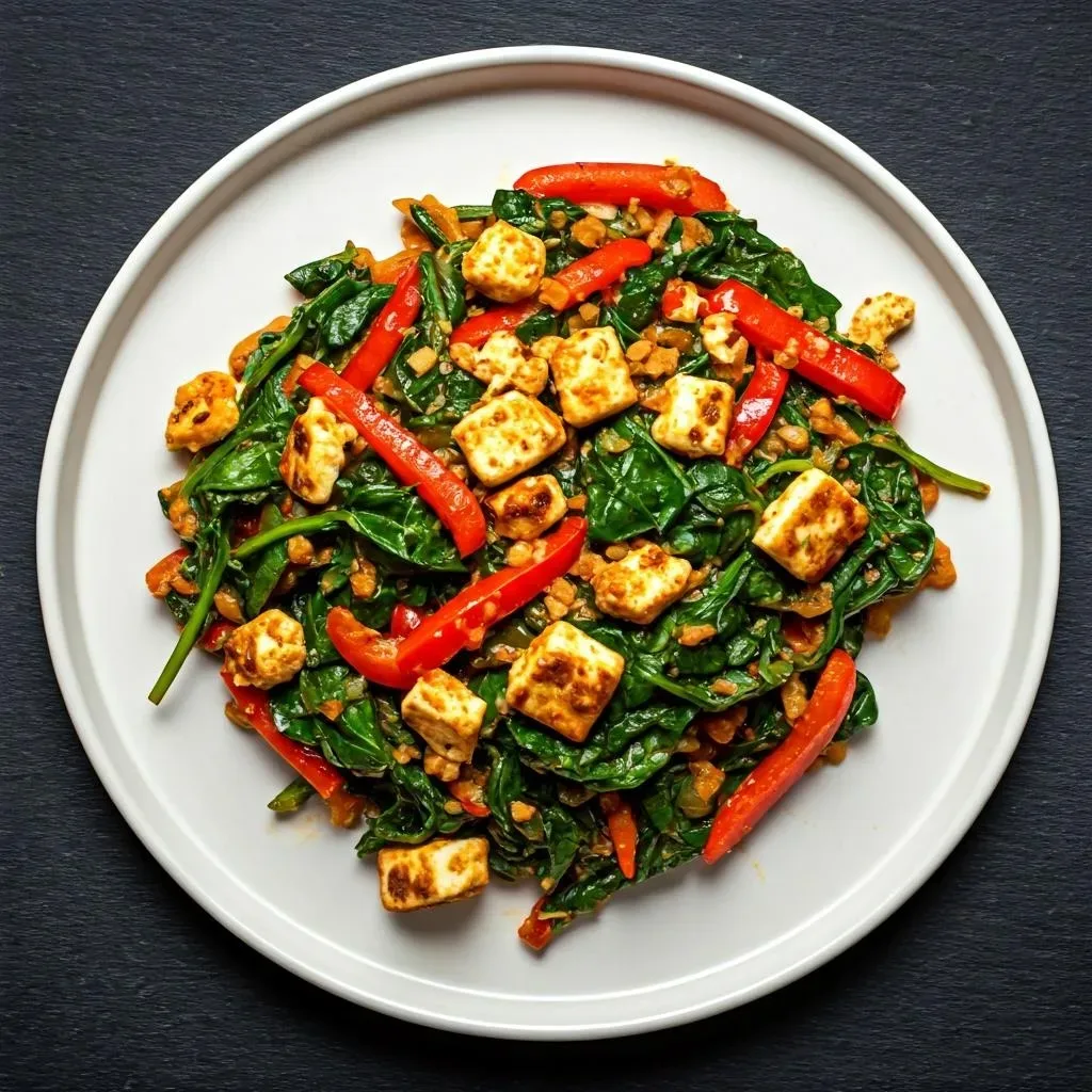 Spiced Paneer and Spinach Stir-fry