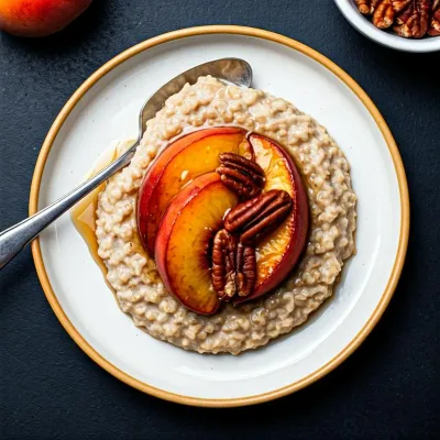 Caramelized Peach & Pecan Steel-cut Oatmeal
