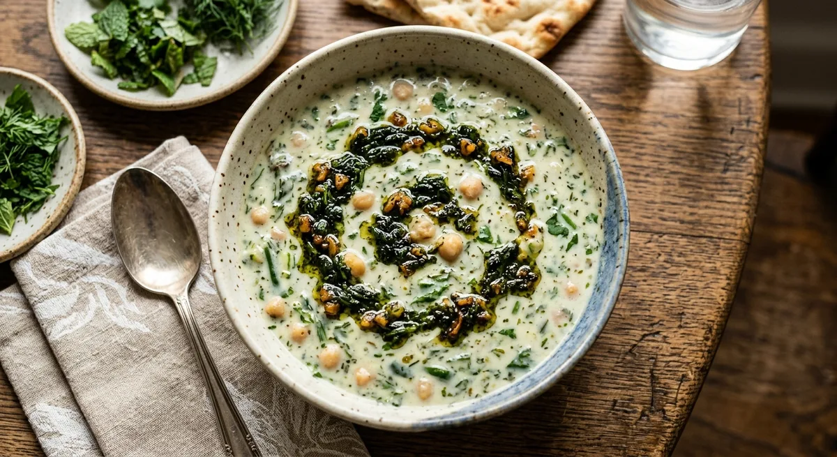 Ash-e Doogh (Persian Yogurt Soup)