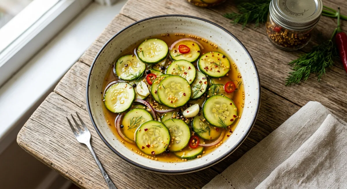 Sweet and Spicy Pickled Zucchini