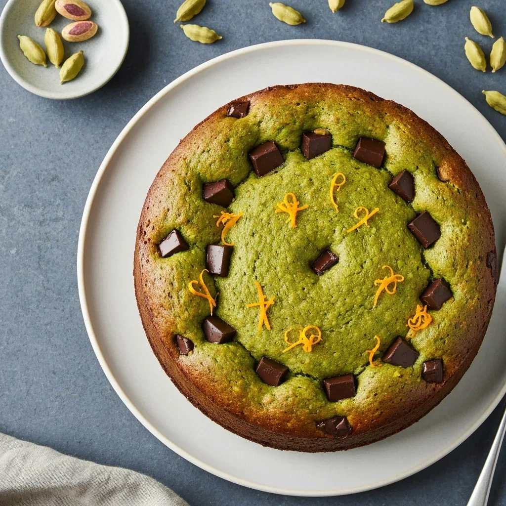 Pistachio-Chocolate Snacking Cake