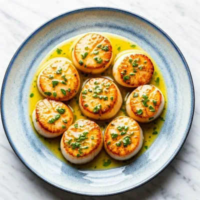 Pan-seared Scallops with Zesty Garlic-lemon Butter
