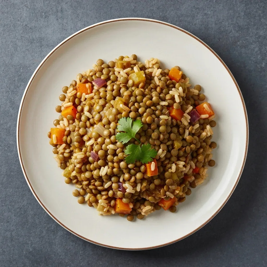 Protein-Packed Spiced Lentil & Brown Rice Pilaf
