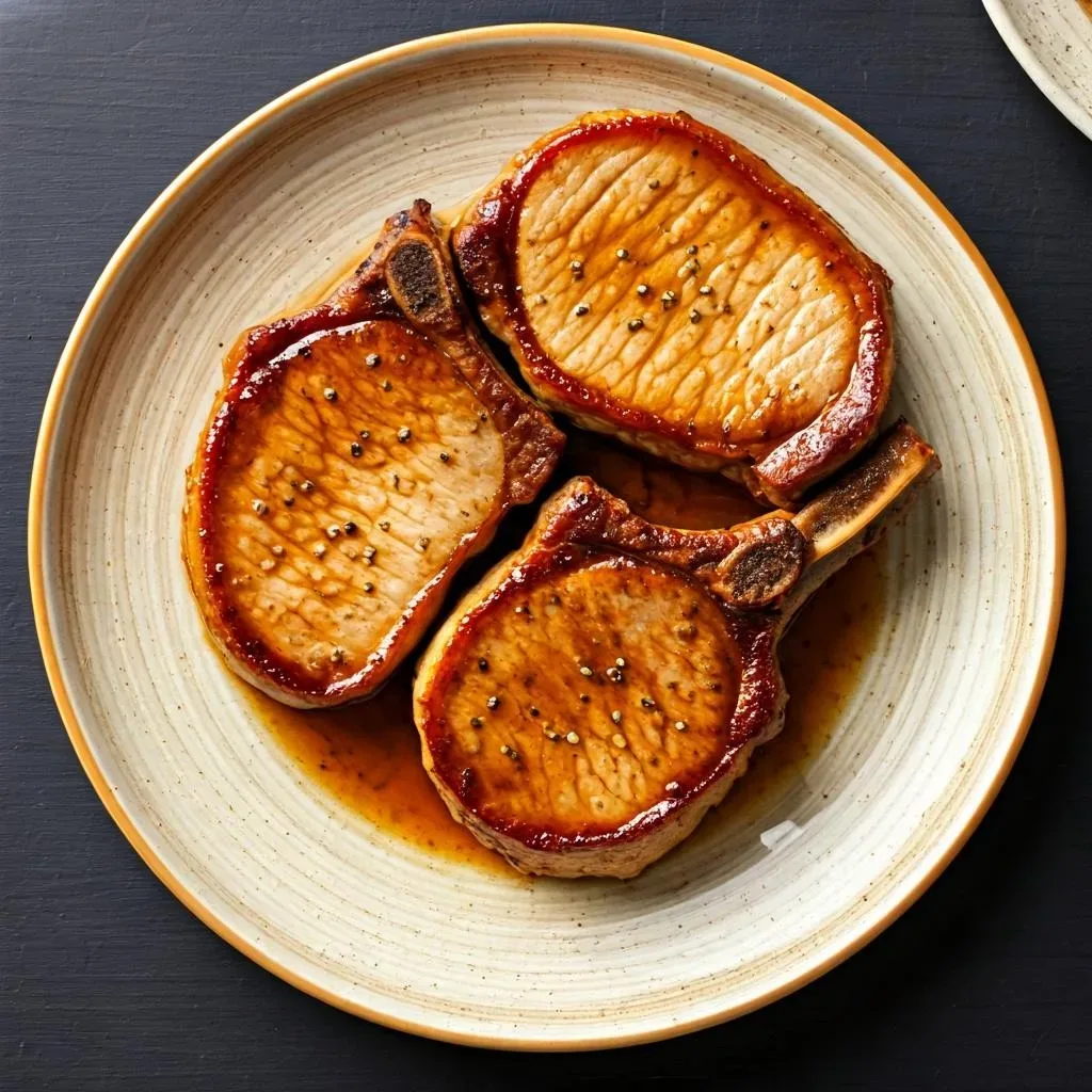 Pan-Seared Pork Chops with Apple Cider Glaze