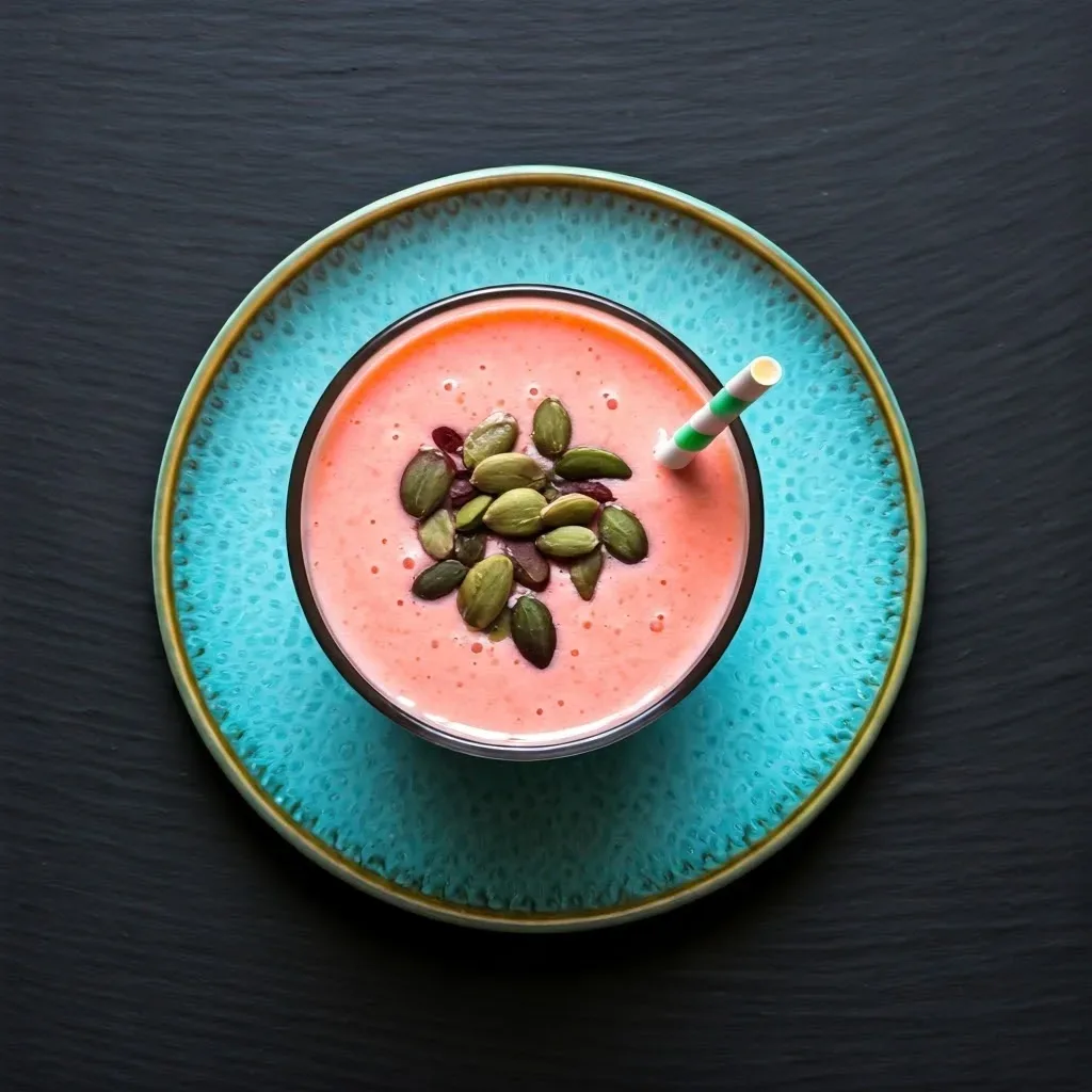 Simple Peach Strawberry Smoothie