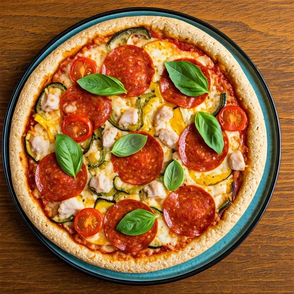 Garden Fresh Whole Wheat Pizza with Basil