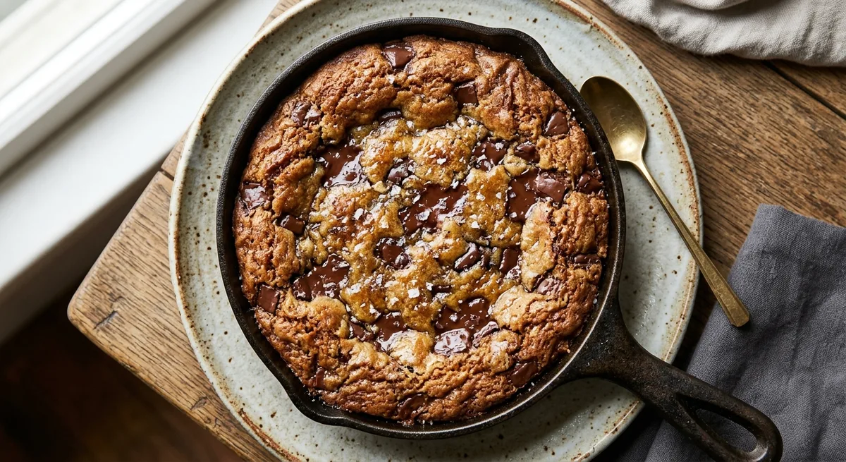 Skillet Brown Butter Chocolate Chip Cookie