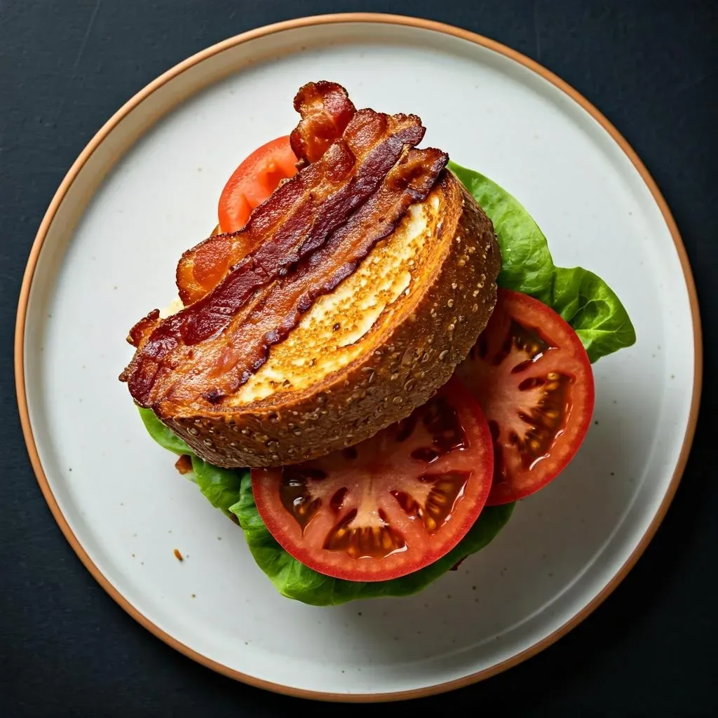Deconstructed Heirloom BLT with Nueske's Bacon and Roasted Garlic Aioli