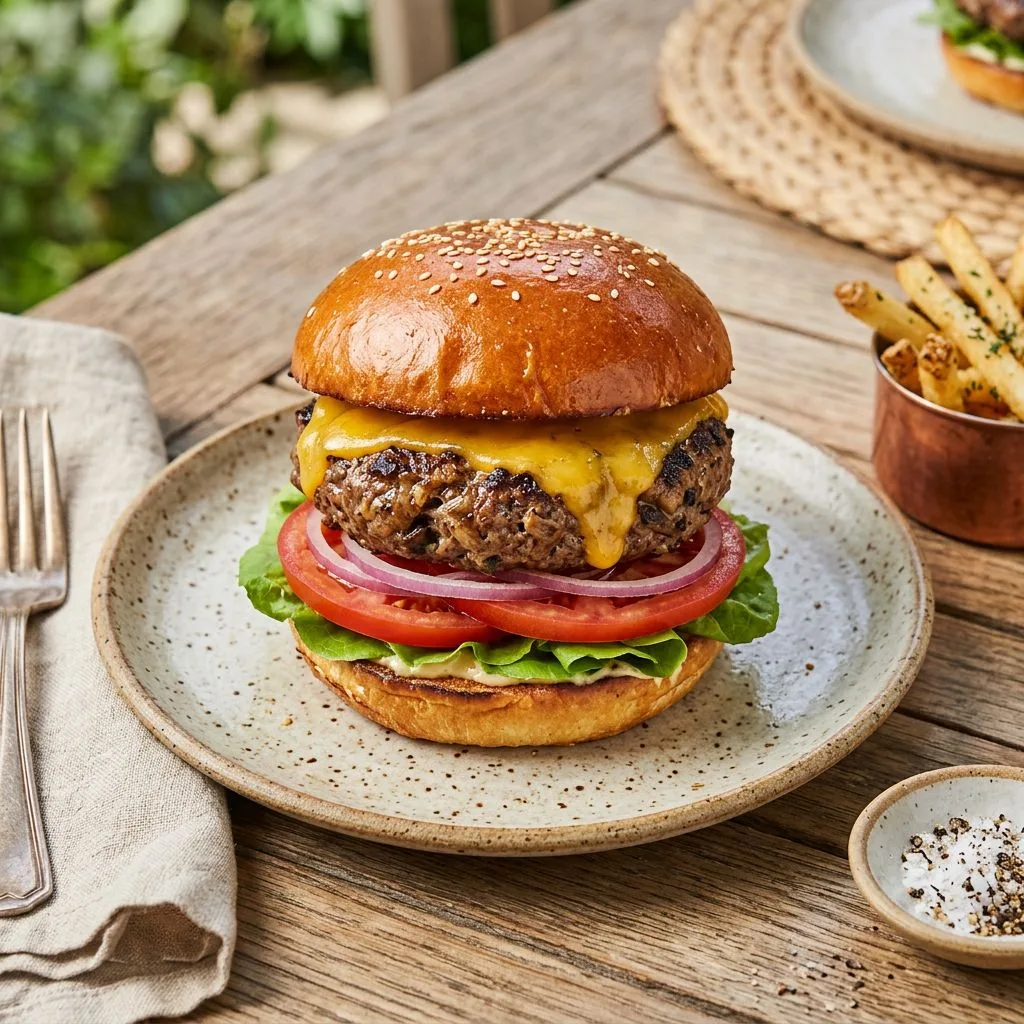 Gourmet Beef and Mushroom Blended Burgers
