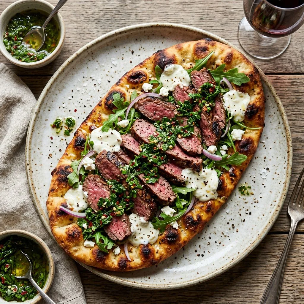 Chimichurri Steak Flatbread