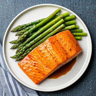 Oven-glazed Salmon with Asparagus