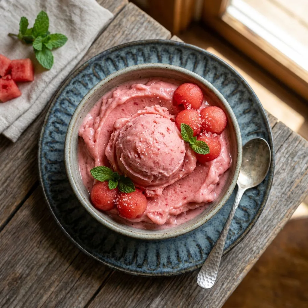 2-Ingredient No-Churn Watermelon Ice Cream