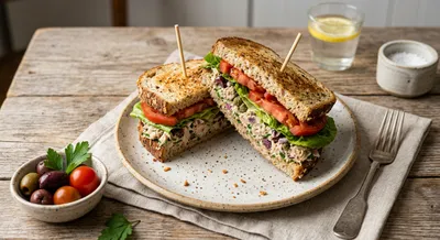 Quick Mediterranean Mackerel Sandwich